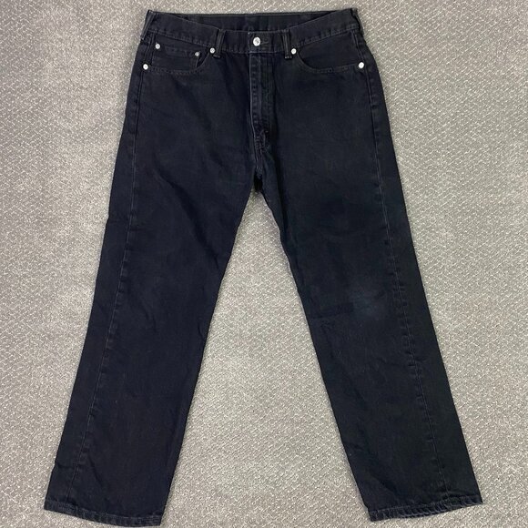 Levi's 505 Regular Leg Fit Straight Jeans Men's 38 x 30 Fit 36.5 x 29 Black 0260 - Picture 1 of 14